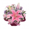 石川県金沢市フラワービジョン　リリアールの花　秋のピンクアレンジメント